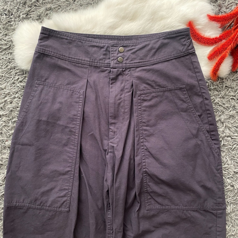 Isabel Marant Purple Wide-Leg Tie-Hem Pants - Picture 7 of 13